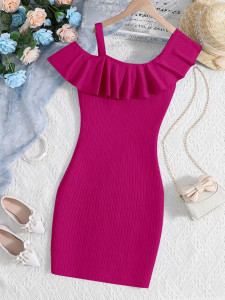 Dhanoo Fashion Girls Below Knee Party Dress