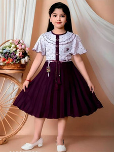 TrendCraze Indi Girls Below Knee Festive/Wedding Dress