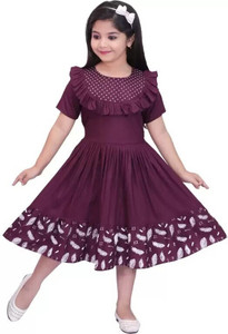 SK SHOPPING HOUSE Girls Midi/Knee Length Party Dress