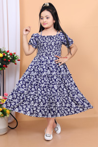 SHREESHYAMDARBAR Indi Girls Below Knee Festive/Wedding Dress