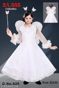 VILLATA FASHION Baby Girls Maxi/Full Length Party Dress