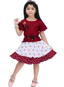 Nazrana Girls Midi/Knee Length Casual Dress