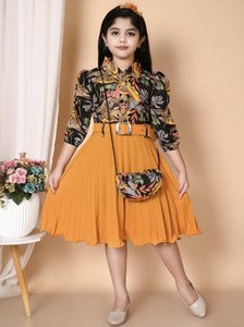NEW FARIHA GERMENTS Baby Girls Midi/Knee Length Festive/Wedding Dress