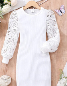 Complete Outfit Baby Girls Midi/Knee Length Casual Dress