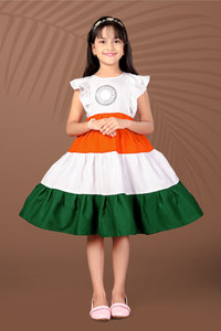 Nautiful Girls Midi/Knee Length Festive/Wedding Dress