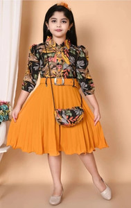 ZARTAJ Girls Midi/Knee Length Party Dress