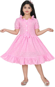 SHINYTHREADS Indi Girls Midi/Knee Length Casual Dress