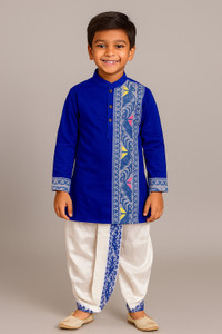 Chandra Boys Festive & Party, Wedding, Casual Kurta and Dhoti Pant Set