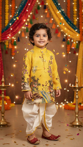 LaskarGarments Boys Festive & Party Dhoti & Kurta Set