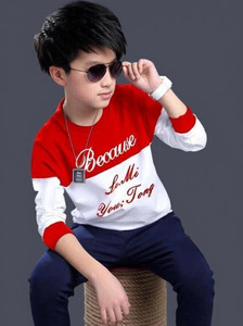 YY CLOTHING Boys Printed Cotton Blend Regular T Shirt