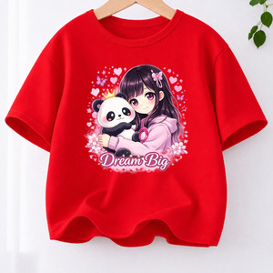 JSK Creation Girls Graphic Print Cotton Blend Regular T Shirt