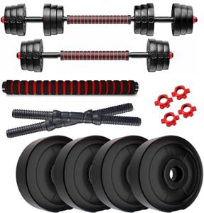 WILORA 20 kg PVC Home Gym Set with dumbbell rods, barbell connector RODS Home Gym Combo