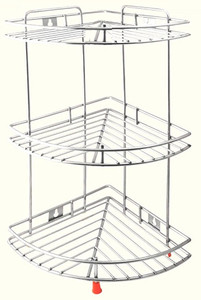 Kombuis Kitchenware Containers Kitchen Rack Steel Corner Storage Rack for kitchen multipurpose and Bathroom use