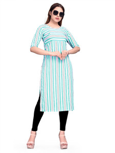 maruti fab Women Striped Straight Kurta