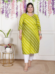akritik Women Bandhani, Leheriya Straight Kurta