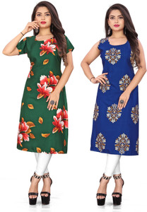 tanvi creation Women Floral Print Straight Kurta