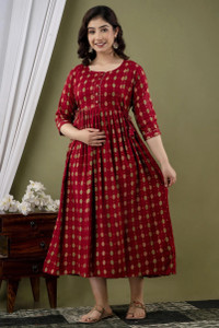 Madfury Women Printed Anarkali Kurta