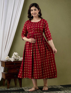 Madfury Women Printed Anarkali Kurta