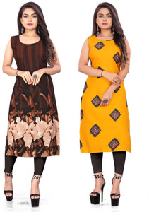 maruti fab Women Floral Print Straight Kurta