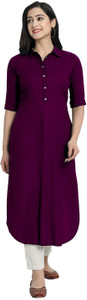 AMAR CREATION Women Solid Straight Kurta