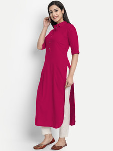 CART SHOPY Women Solid Straight Kurta