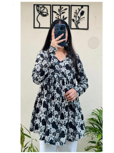 RAHABFAB Women Floral Print Flared Kurta
