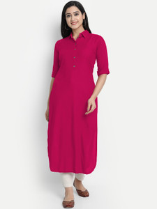 AMAR CREATION Women Solid Straight Kurta