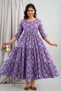 Silakiva Women Printed Anarkali Kurta