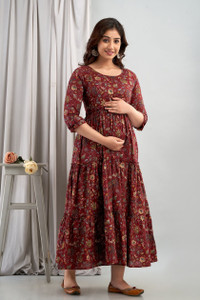 Cotnon Women Printed Anarkali Kurta