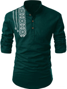 LIRMO Men Printed Straight Kurta