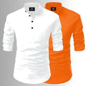 Kavyangle Creation Men Printed Straight Kurta