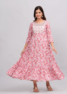 TANTANATAN Women Printed Anarkali Kurta