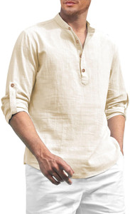 LENIA Men Solid Straight Kurta