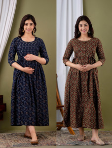Silakiva Women Printed Anarkali Kurta