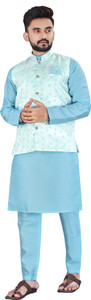 ZARAK FASHION Men Kurta Pyjama Ethnic Jacket Set