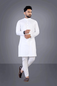 TARA GLOBAL Men Solid Straight Kurta