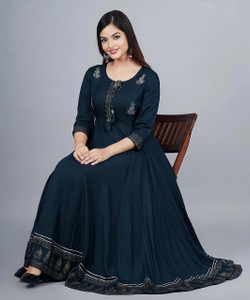 shubharsh Women Embroidered Anarkali Kurta