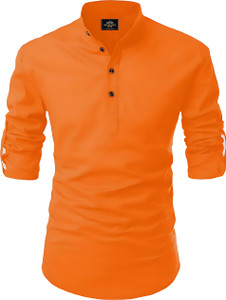 LIRMO Men Solid Straight Kurta