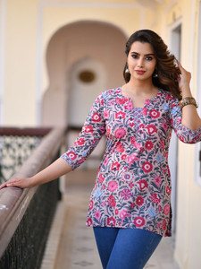 Kairab Casual Printed Women Multicolor Top
