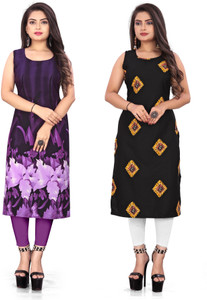 maruti fab Women Floral Print Straight Kurta