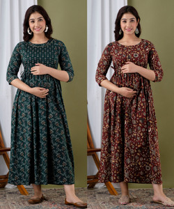 HouseOfCommon Women Printed Gown Kurta