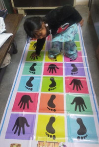 BHVMEY Hopscotch Style Color Block Mat for Kids