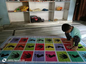 Dorytoys Hand and Foot Hopscotch Playmat for Kids