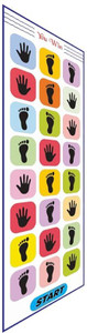 Nafhotoz Hopscotch Footprint Handprint Movement Mat