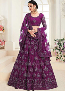 Cute Fellow Embroidered Semi Stitched Lehenga Choli