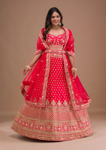 S.B Creation Embroidered Semi Stitched Lehenga Choli