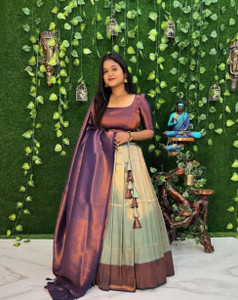 Vaani fashion Self Design Semi Stitched Lehenga Choli