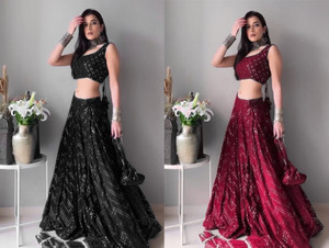ZAALIMA FASHION Embroidered Semi Stitched Lehenga Choli