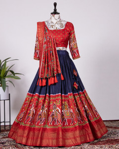 SFCS Bandhani Semi Stitched Lehenga Choli