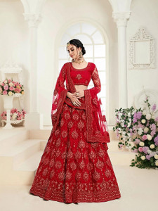 ZAALIMA FASHION Embroidered Semi Stitched Lehenga Choli